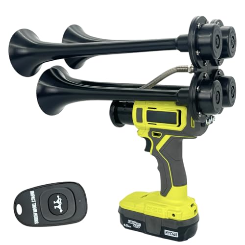 Impact Train Horn – Remote-Controlled, 150 dB, Cordless Drill Air Horn