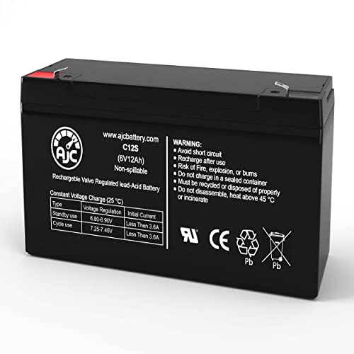 AJC Battery Compatible with Power Kingdom PS10-6 6V 12Ah Sealed