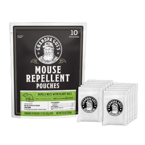 Grandpa Gus’s Extra-Strength Mouse Repellent Pouches, Peppermint & Cinnamon Oil,