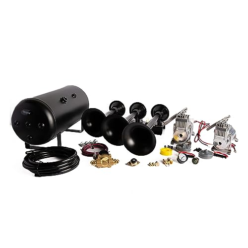 Viking Horns V103C2X-6-12/311-1B Super Loud 170 Decibels Black Train Air