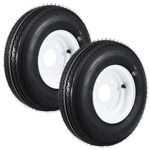 GarveeTech 4.80-8 4.80x8 480-8 Trailer Tire and Wheel Assembly, Heavy-Duty