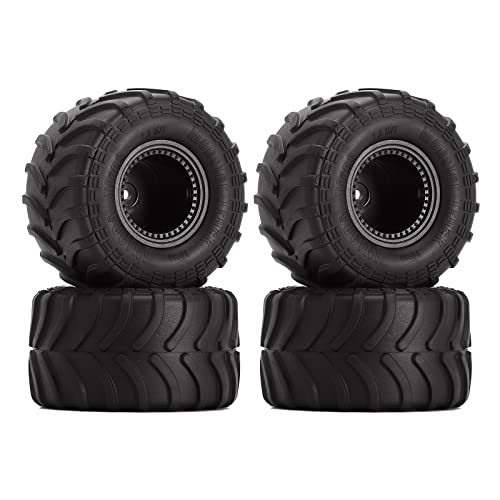 INJORA Monster Truck Wheel Rim Tires Set for Axial SCX24