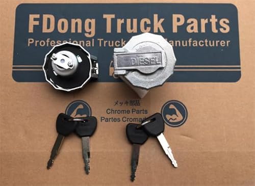 FDONG Fuel Tank Cap Zinc Alloy with 2 Keys Replacement