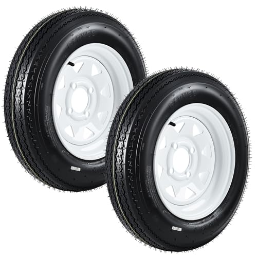 GarveeTech 4.80-12 480-12 480X12 Trailer Tire and Wheel Assembly, Heavy-Duty