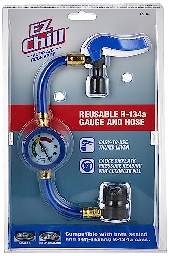 A/C Pro Car Air Conditioner Refrigerant Gauge and Hose by