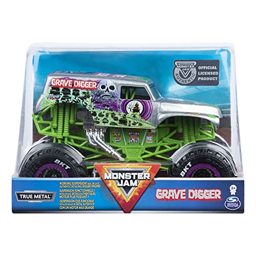 Monster Jam, Official Grave Digger Monster Truck, Die-Cast Vehicle, 1:24