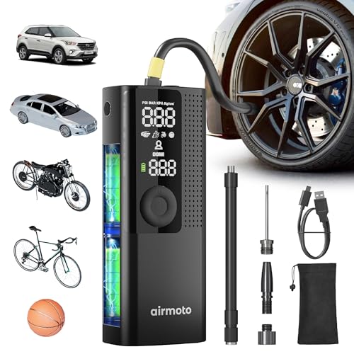 Airmoto Tire Inflator Portable Air Compressor - Air Pump for