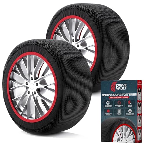 DRIVE VAULT Snow Socks for Tires | Alternative for Tire