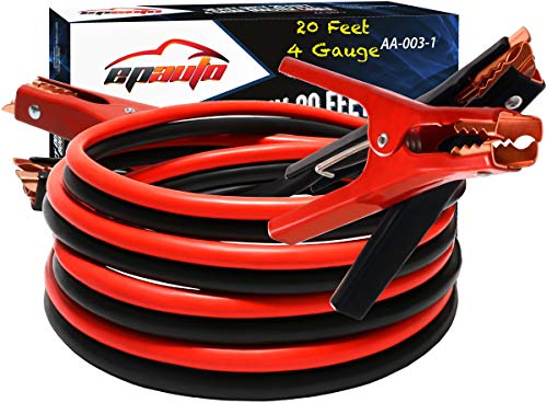 EPAuto 4 Gauge x 20 Ft Heavy Duty Booster Jumper