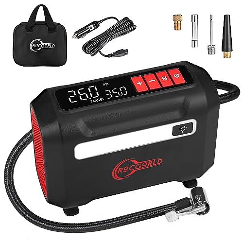 ROCGORLD R8 Tire Inflator Portable Air Compressor, DC 12V Air